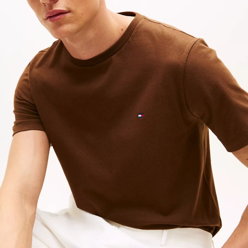 Tommy Hilfiger Essential T-shirt Bruin