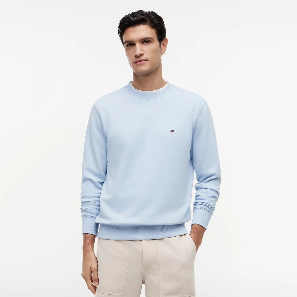 Tommy Hilfiger Essential Terry Sweater Licht Blauw
