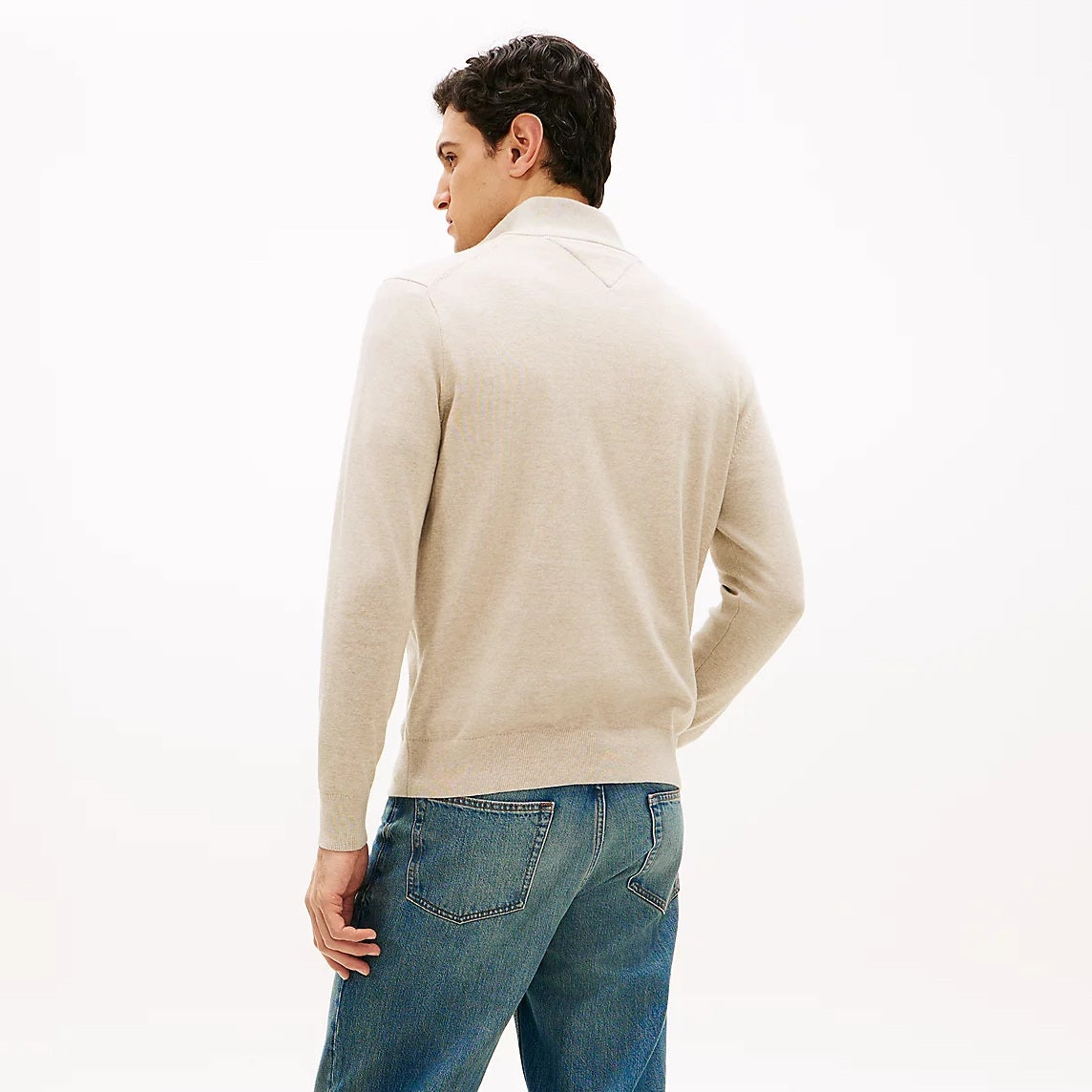 Tommy Hilfiger Essential Zip Sweater Beige