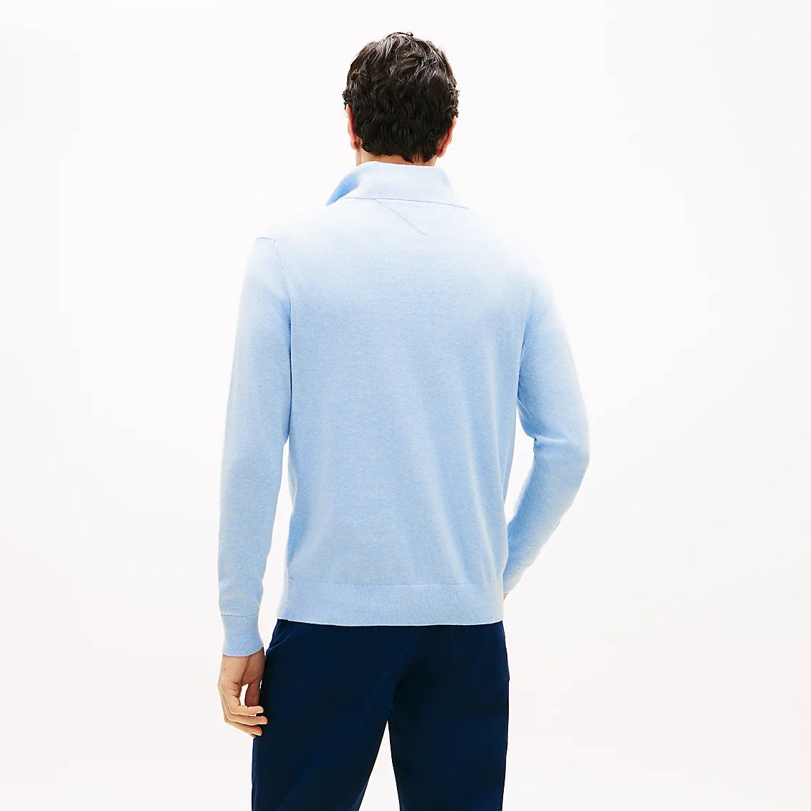 Tommy Hilfiger Essential Zip Sweater Licht Blauw