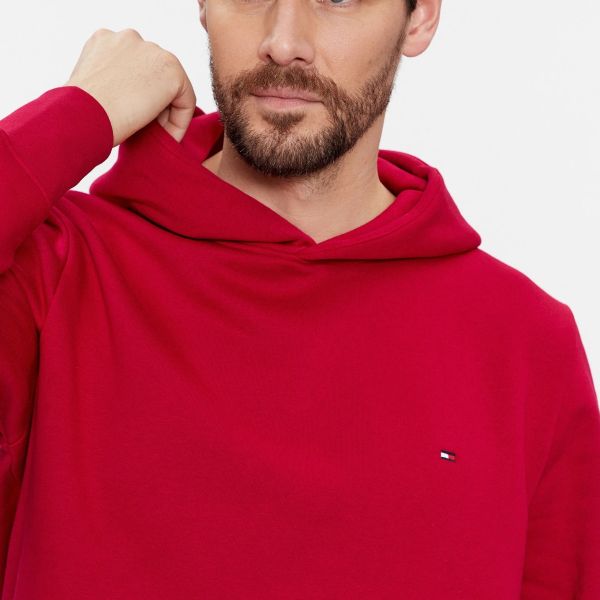 Tommy Hilfiger Flag Logo Hoodie Rood