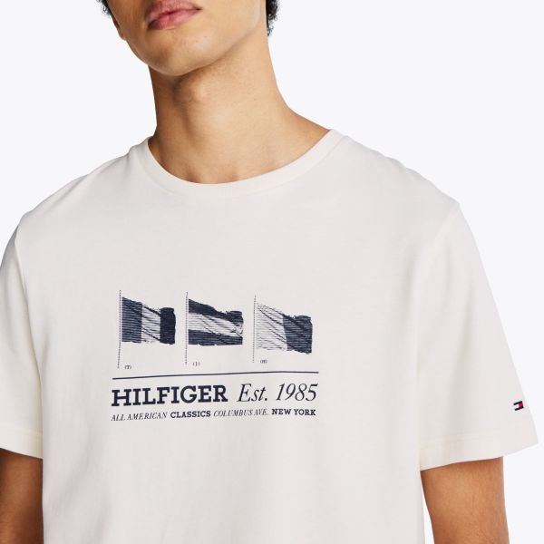 Tommy Hilfiger Flags T-shirt Off White