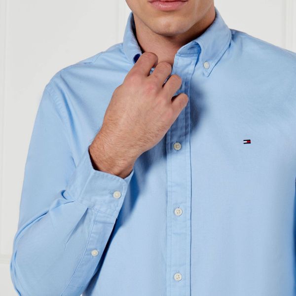 Tommy Hilfiger Flex Brushed Easy Overhemd Blauw