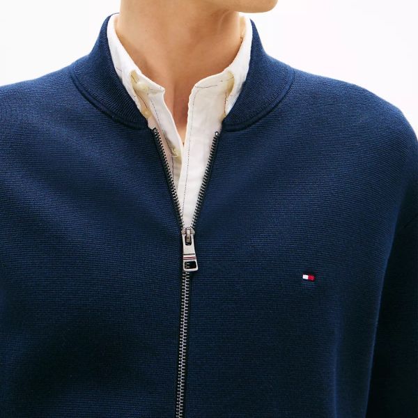 Tommy Hilfiger Full Milano Baseball Vest Navy