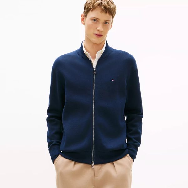 Tommy Hilfiger Full Milano Baseball Vest Navy
