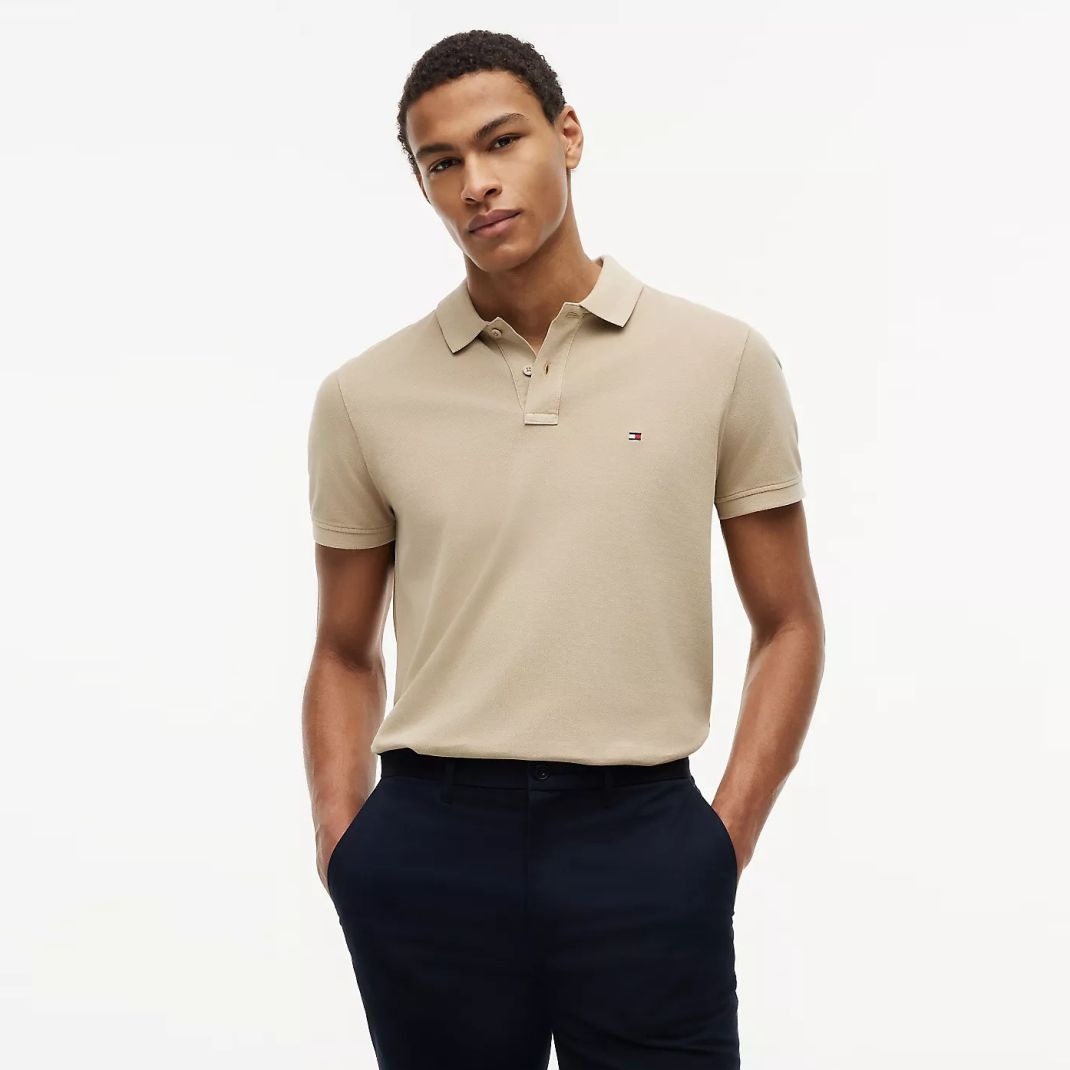 Tommy Hilfiger Garment Dye Polo Beige