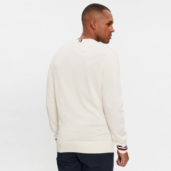 Tommy Hilfiger Global Stripe Sweater Off White