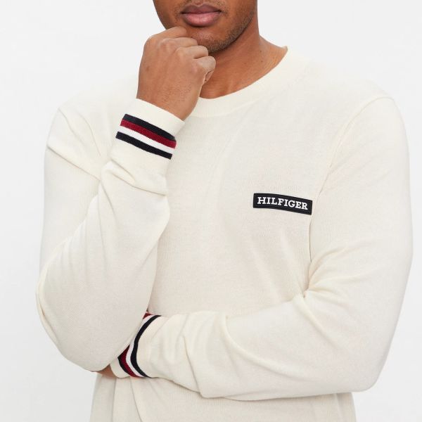 Tommy Hilfiger Global Stripe Sweater Off White
