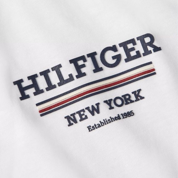 Tommy Hilfiger Hilfiger Global Stripe T-shirt Wit