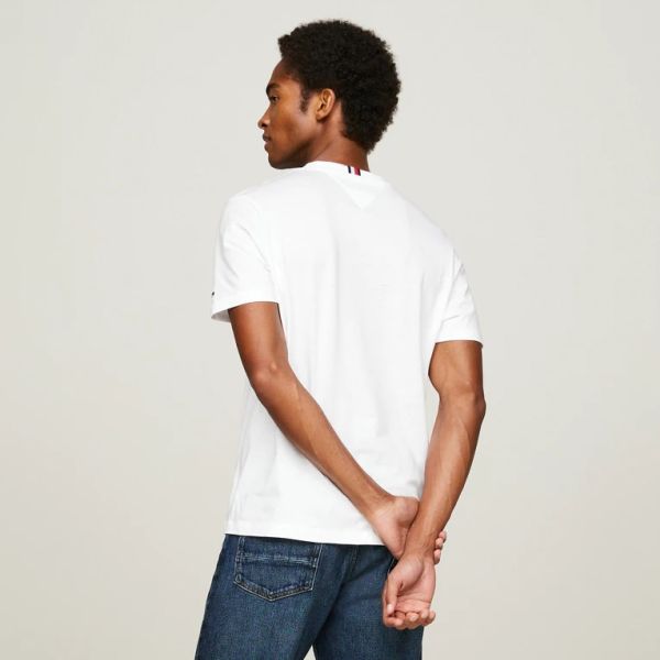 Tommy Hilfiger Hilfiger Global Stripe T-shirt Wit