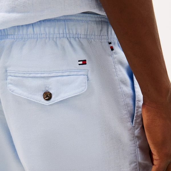 Tommy Hilfiger Harlem Linen Korte Broek Licht Blauw