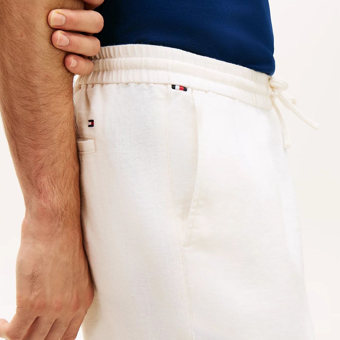 Tommy Hilfiger Harlem Sorona Linnen Broek Off White