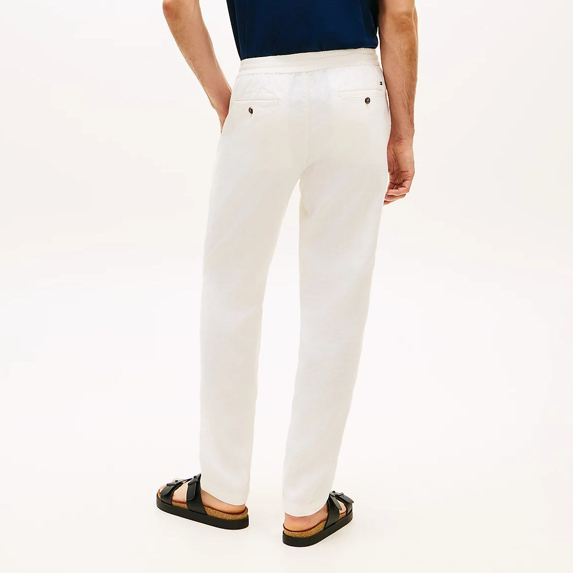 Tommy Hilfiger Harlem Sorona Linnen Broek Off White