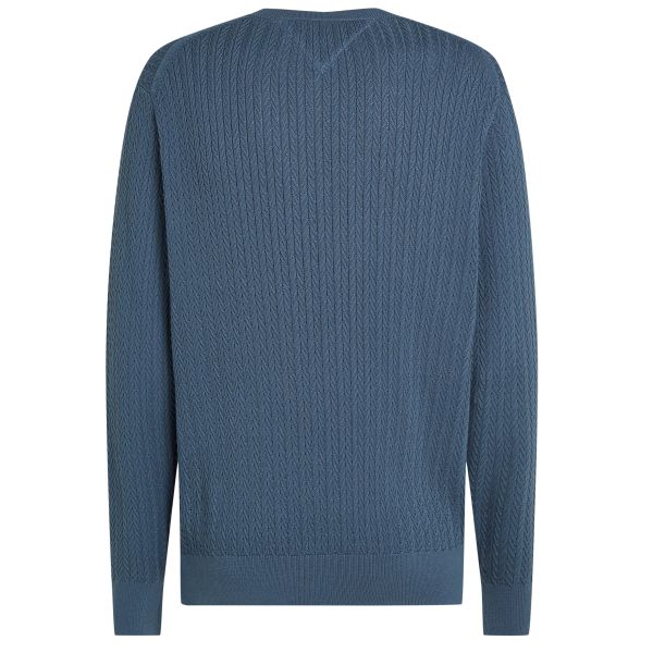 Tommy Hilfiger Herringbone Structure Sweater Blauw