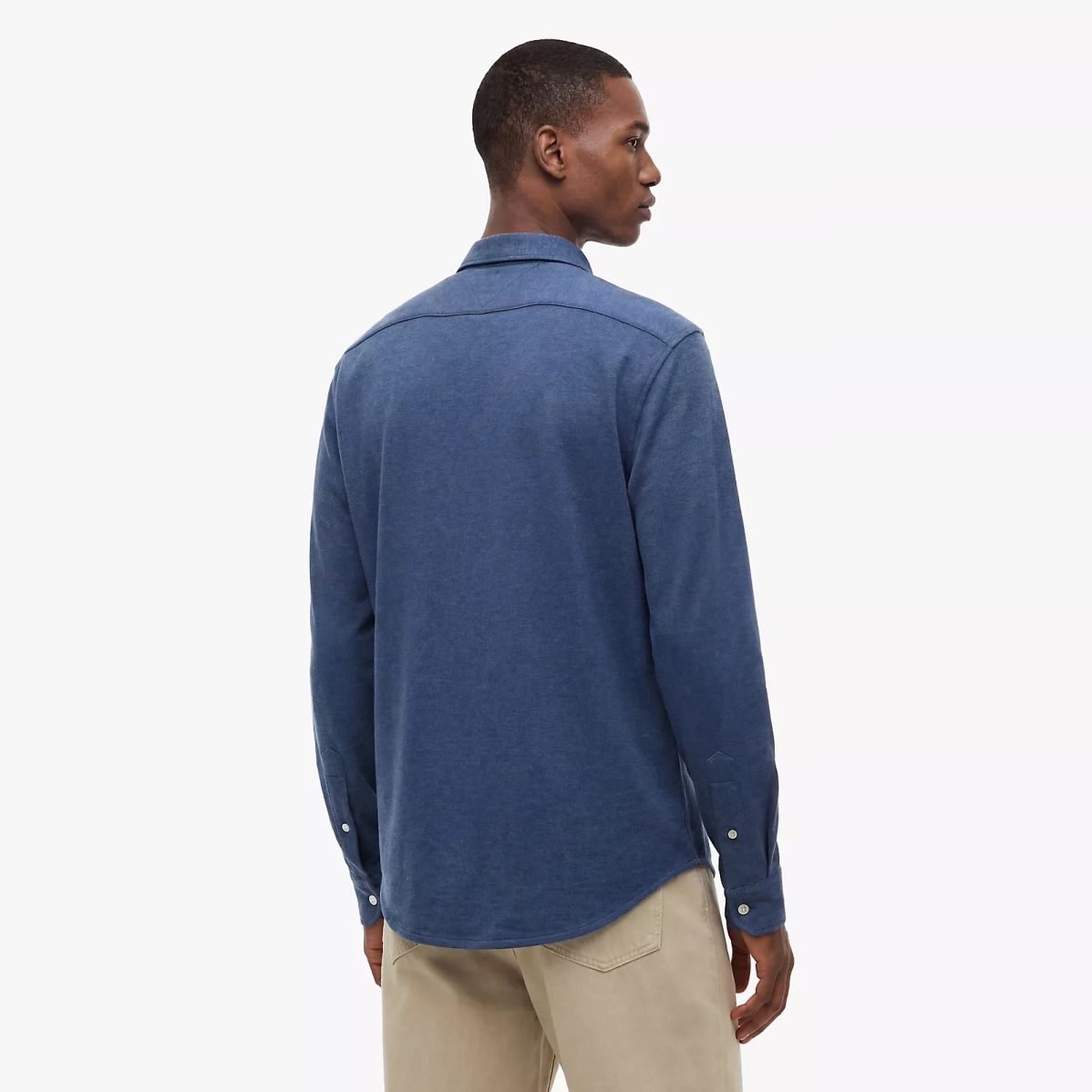 Tommy Hilfiger Knit Pique Feather Overhemd Donker Blauw