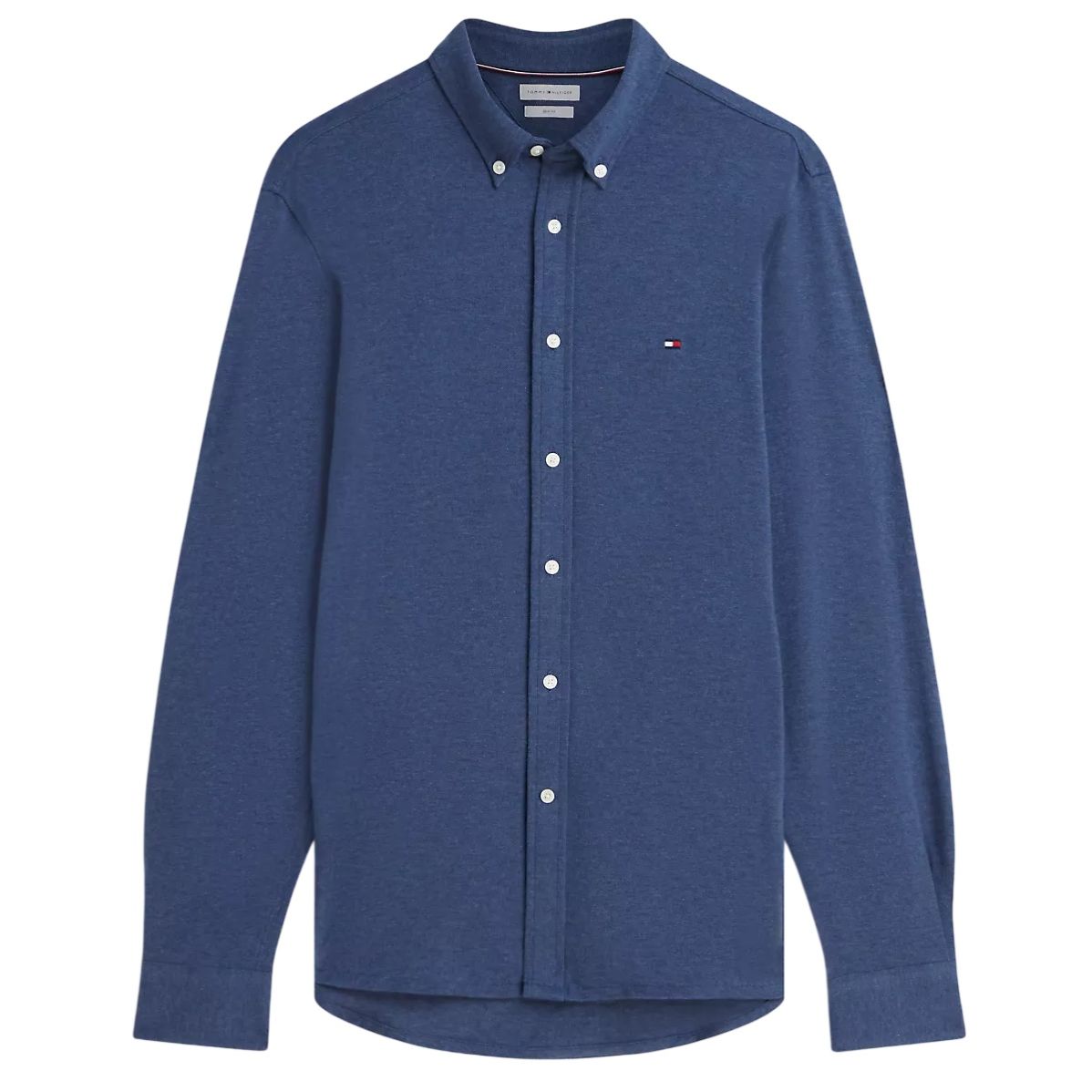 Tommy Hilfiger Knit Pique Feather Overhemd Donker Blauw