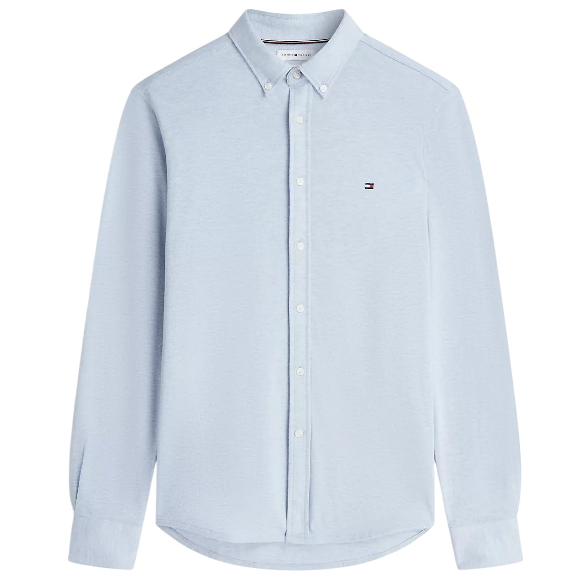 Tommy Hilfiger Knit Pique Feather Overhemd Licht Blauw