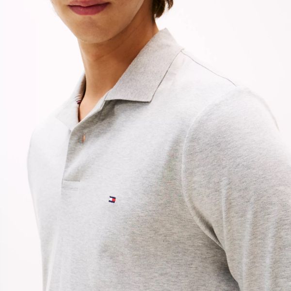 Tommy Hilfiger Liquid Cotton Longsleeve Polo Grijs
