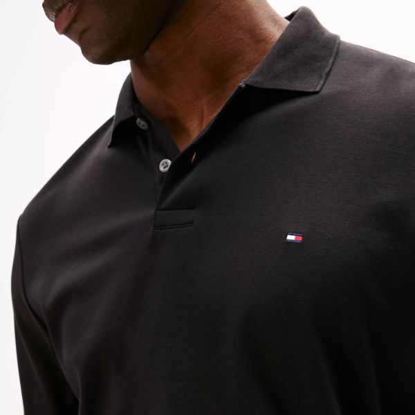 Tommy Hilfiger Liquid Cotton Longsleeve Polo Zwart