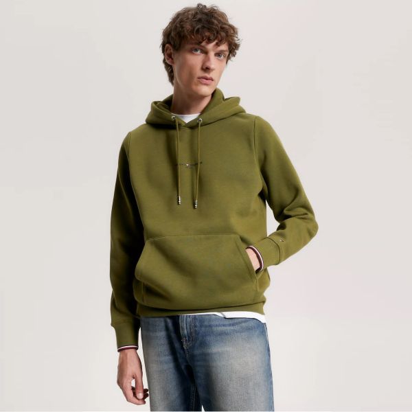 Tommy Hilfiger Logo Tipped Hoodie Groen