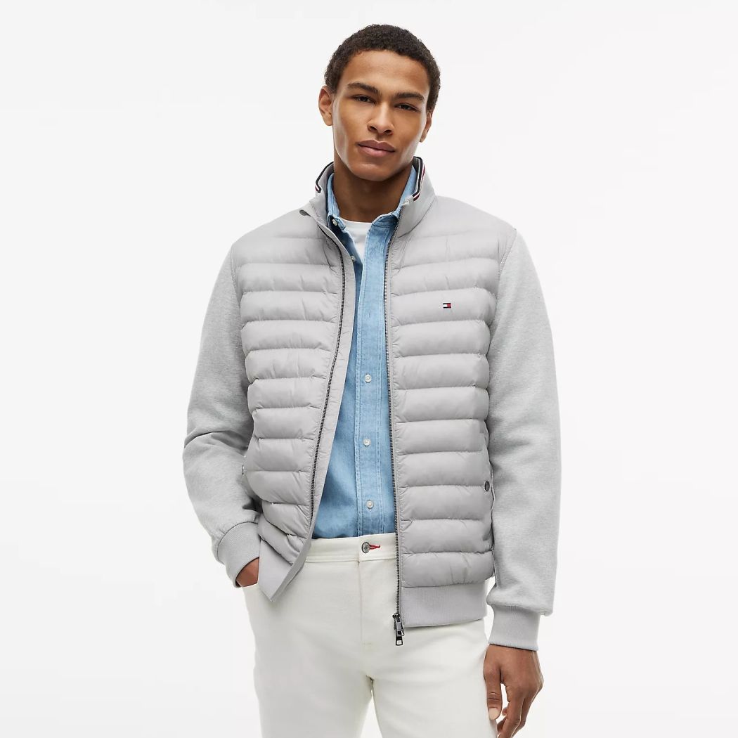 Tommy Hilfiger Mix Media Essential Jas Grijs