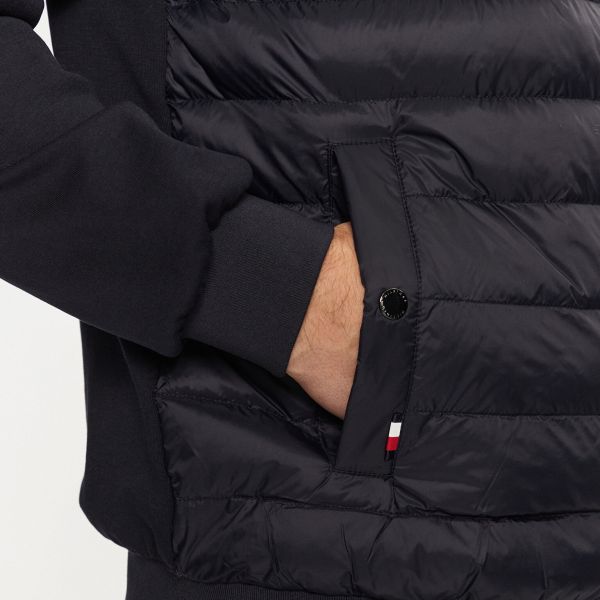 Tommy Hilfiger Mix Media Stand Collar Jas Navy