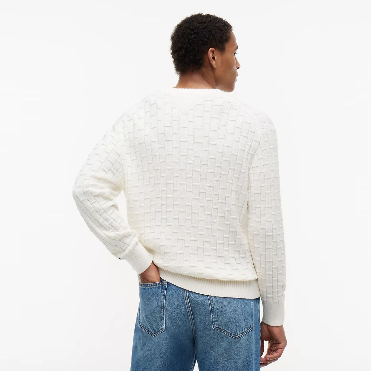 Tommy Hilfiger Mock Cable Sweater Off White