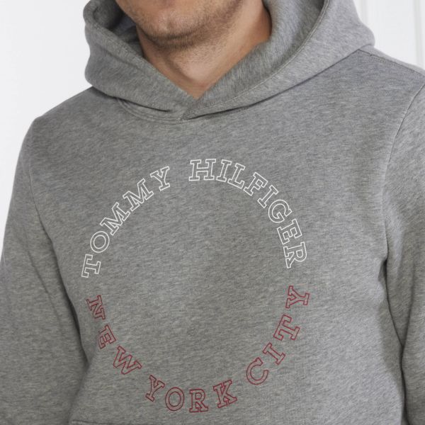 Tommy Hilfiger Monotype Roundall Hoodie Grijs