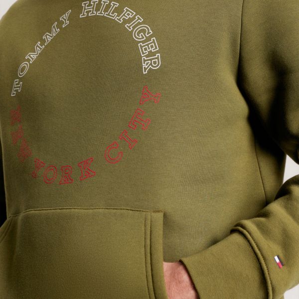 Tommy Hilfiger Monotype Roundall Hoodie Groen