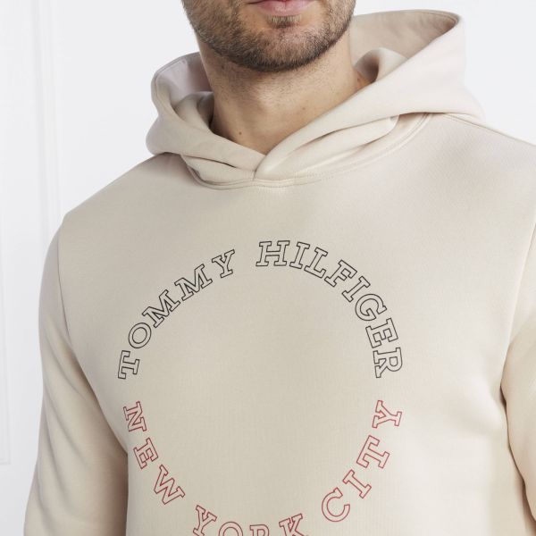 Tommy Hilfiger Monotype Roundall Hoodie Off White