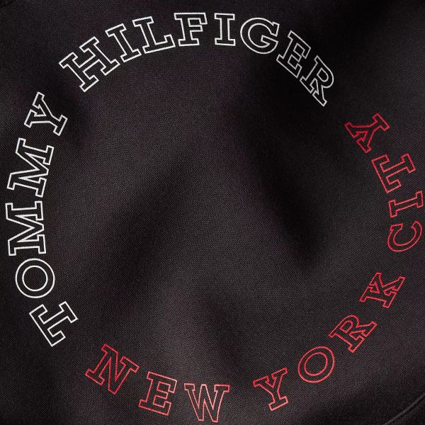 Tommy Hilfiger Monotype Roundall Hoodie Zwart