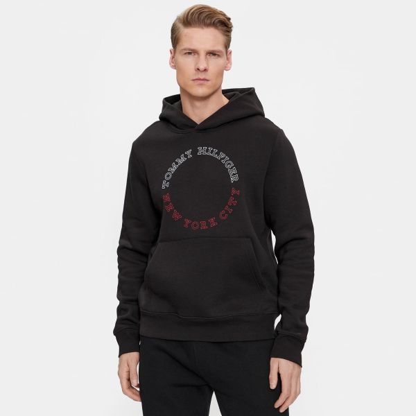 Tommy Hilfiger Monotype Roundall Hoodie Zwart