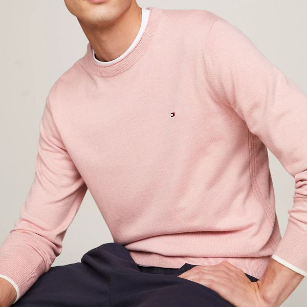 Tommy Hilfiger Mouline Organic Sweater Roze