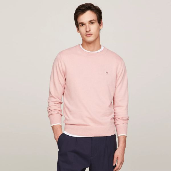 Tommy Hilfiger Mouline Organic Sweater Roze