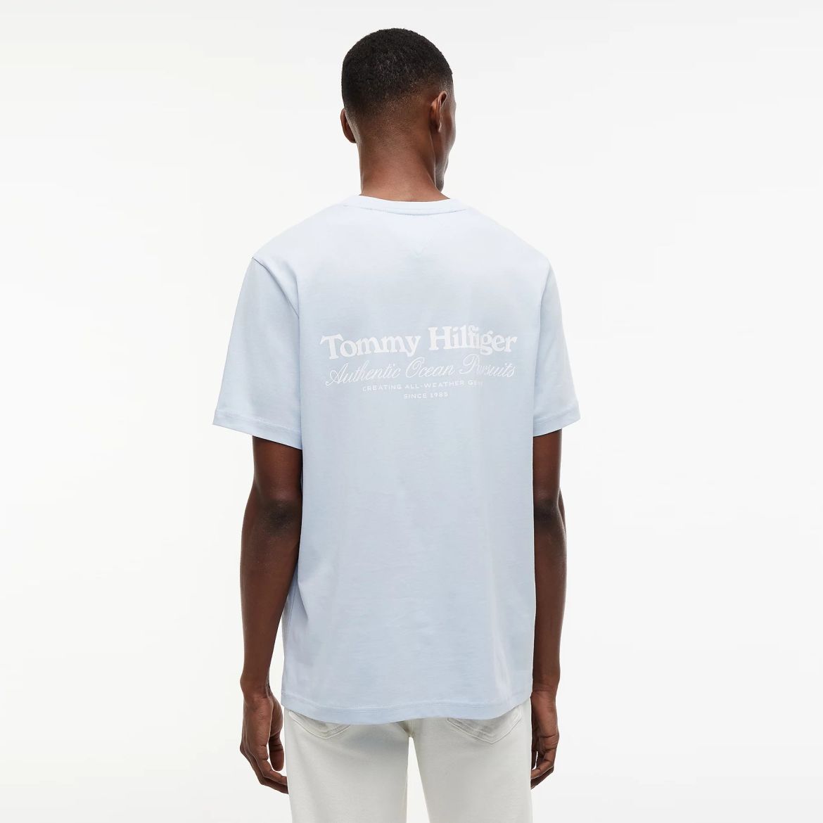 Tommy Hilfiger Nautical Back Graphic T-shirt Licht Blauw