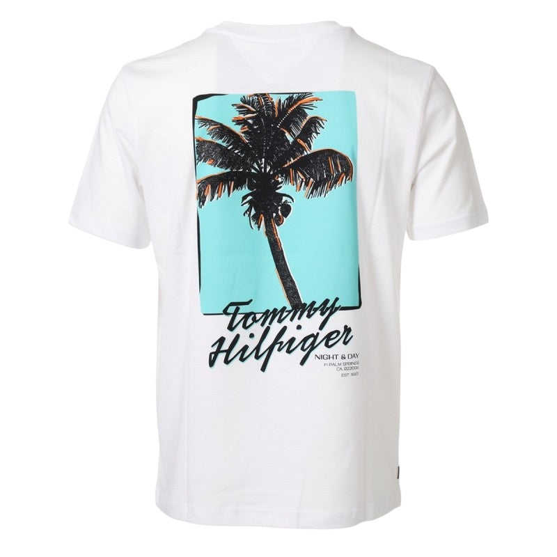 Tommy Hilfiger Palm Photo Print T-shirt Wit