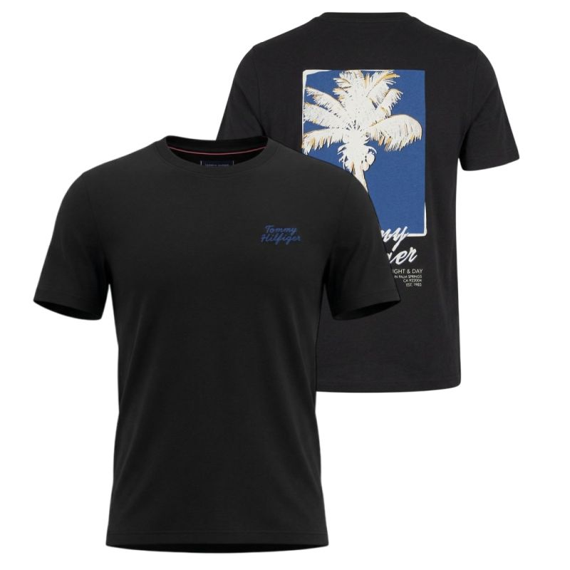 Tommy Hilfiger Palm Photo Print T-shirt Zwart