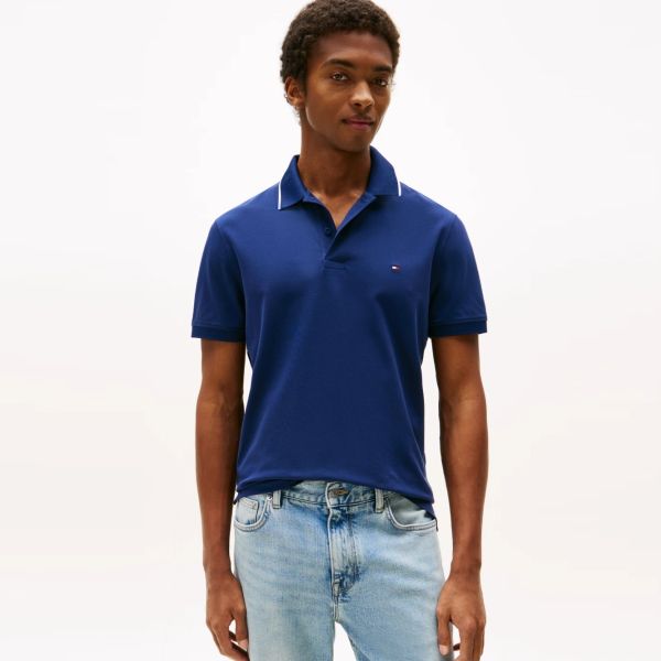 Tommy Hilfiger Performance Tipped Polo Navy