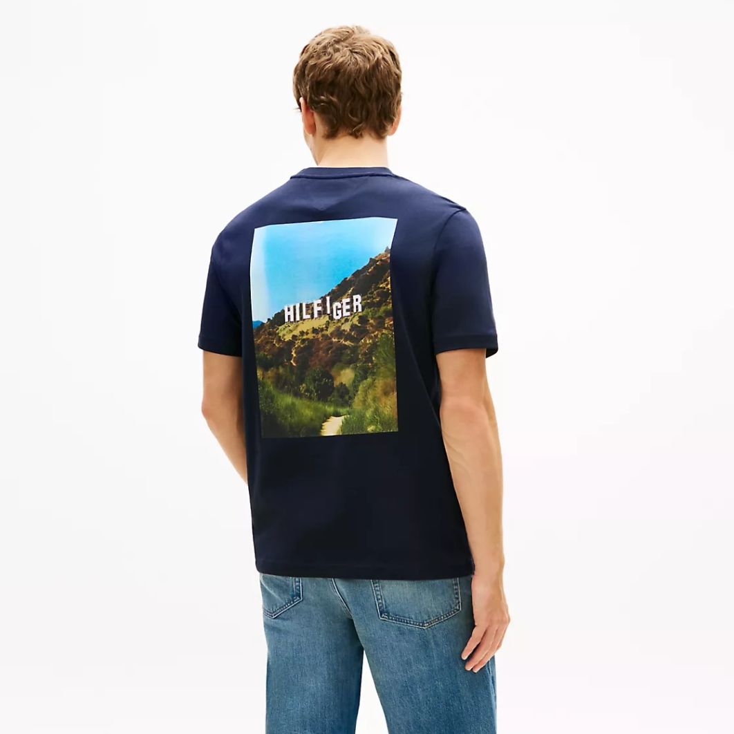 Tommy Hilfiger Photo Print Hilfiger T-shirt Navy