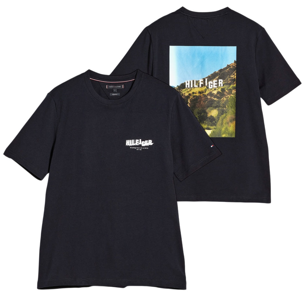 Tommy Hilfiger Photo Print Hilfiger T-shirt Navy