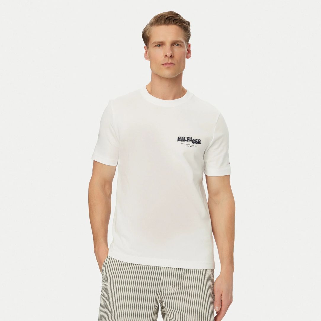 Tommy Hilfiger Photo Print Hilfiger T-shirt Wit