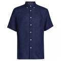 Tommy Hilfiger Pigment Dyed Linen Overhemd Navy
