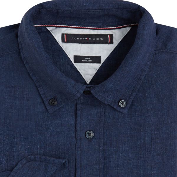 Tommy Hilfiger Pigment Dyed Overhemd Navy