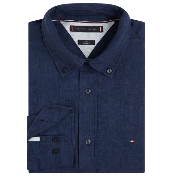 Tommy Hilfiger Pigment Dyed Overhemd Navy