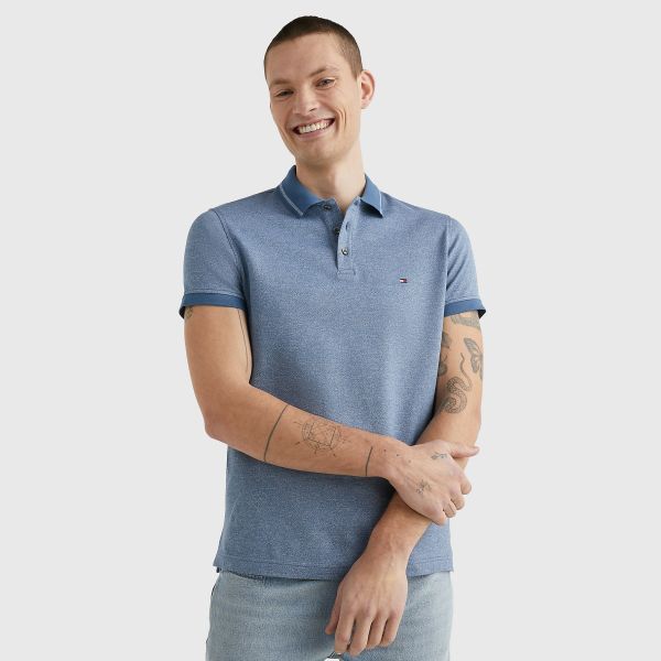 Tommy Hilfiger Pretwist Mouline Polo Blauw