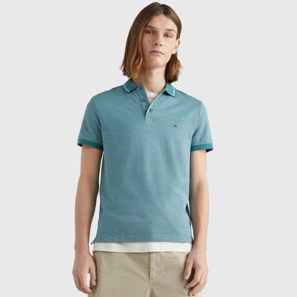 Tommy Hilfiger Pretwist Mouline Polo Groen