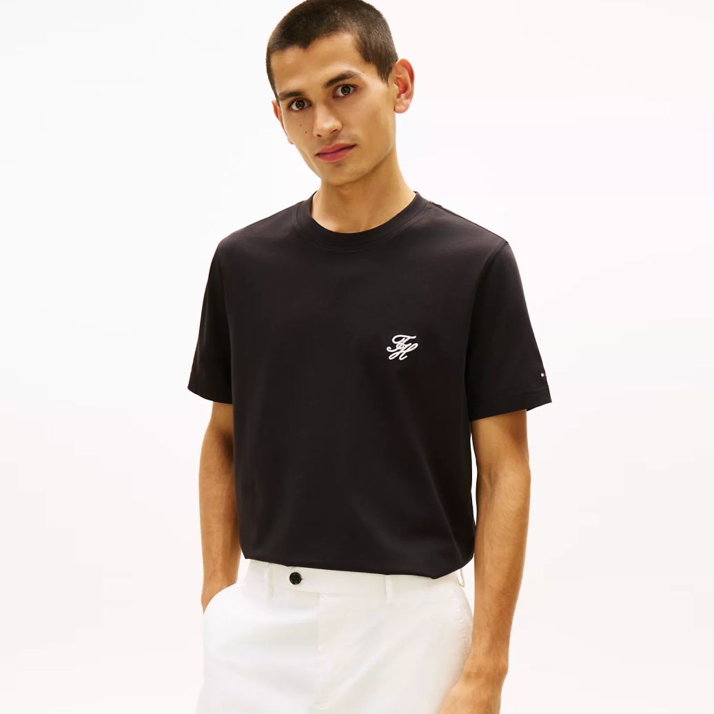 Tommy Hilfiger Script Monogram T-shirt Zwart