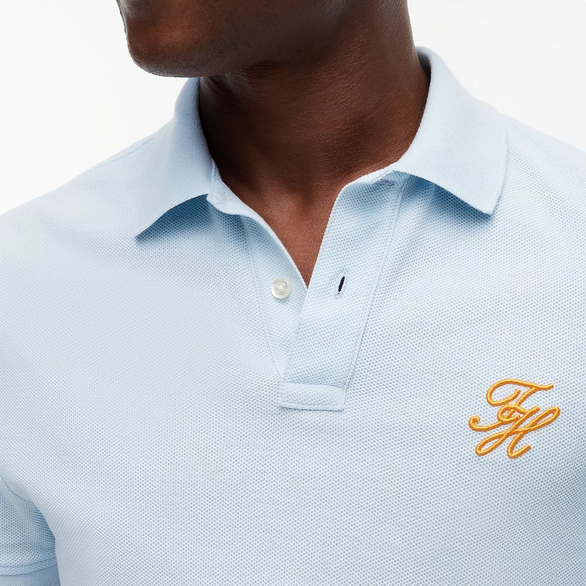 Tommy Hilfiger Script Regular Polo Licht Blauw