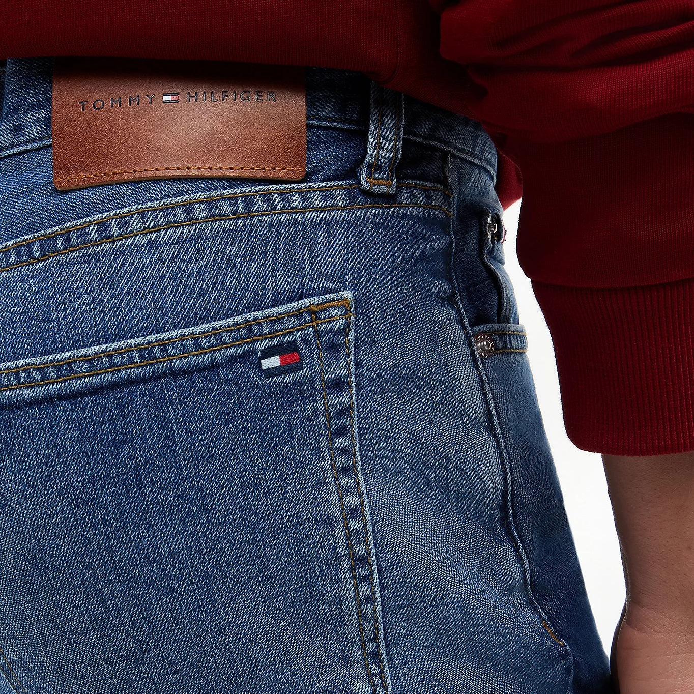 Tommy Hilfiger Slim Straight Denton Jeans Blauw