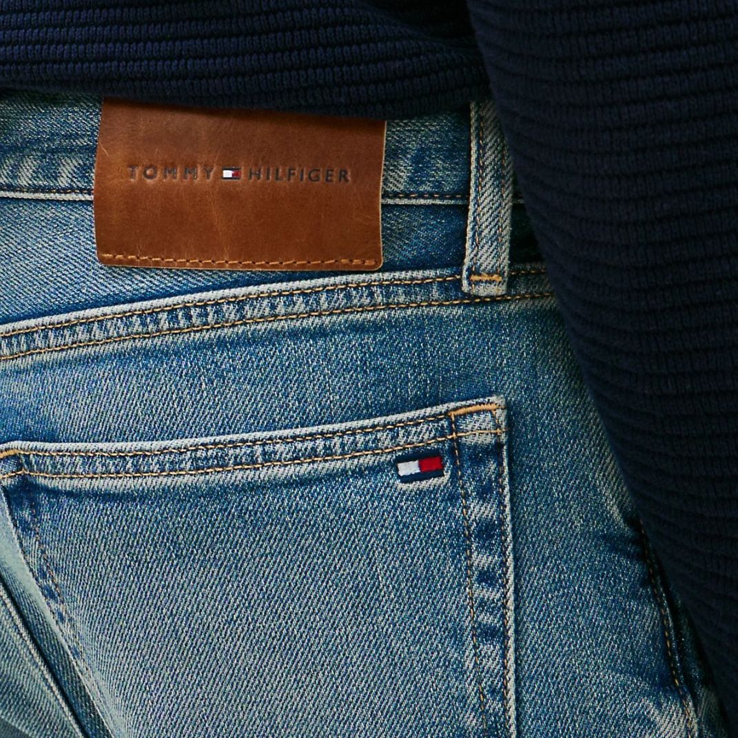 Tommy Hilfiger Slim Straight Denton Jeans Blauw